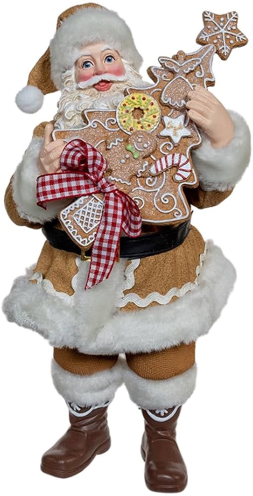 サンタドール(USA Sewbeit) African American 34” Tall Santa Claus Velvet Toy Bag & List